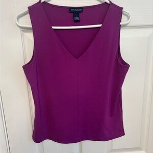 Ann Taylor Vivid Purple Sleeveless Top. Size medium